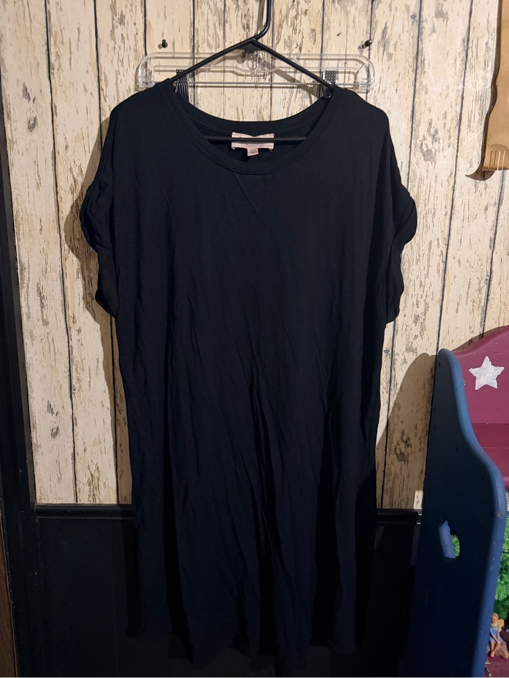 Philosophy Black Short Sleeve Tunic Dress